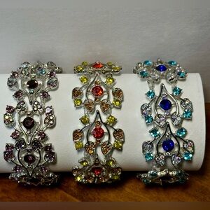 3pc Danbury Mint Seasonal Sensations Stretch Bracelets - Set